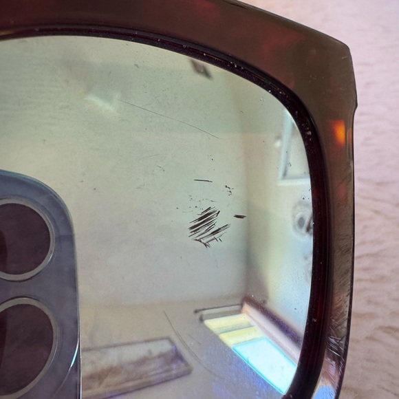 DIFF EYEWEAR Katelyn Brown Amber Tortoise & Blue Flash Sunglasses - Picture 6 of 9